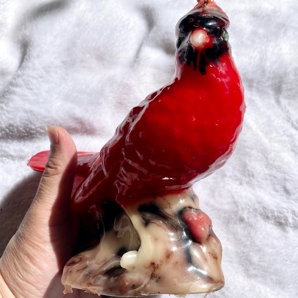 Vintage Red Cardinal Bird Candle - Picture 7 of 12